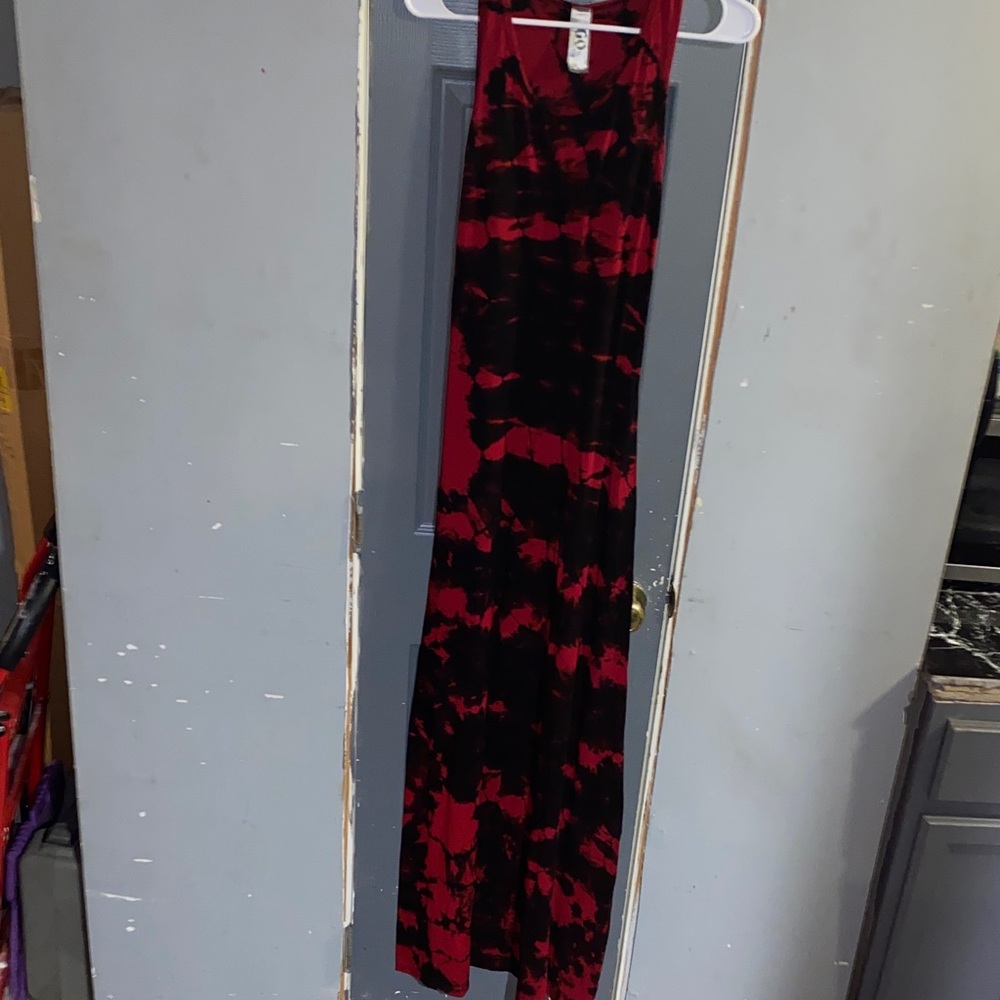 Go Couture Red and Black Maxi Dress